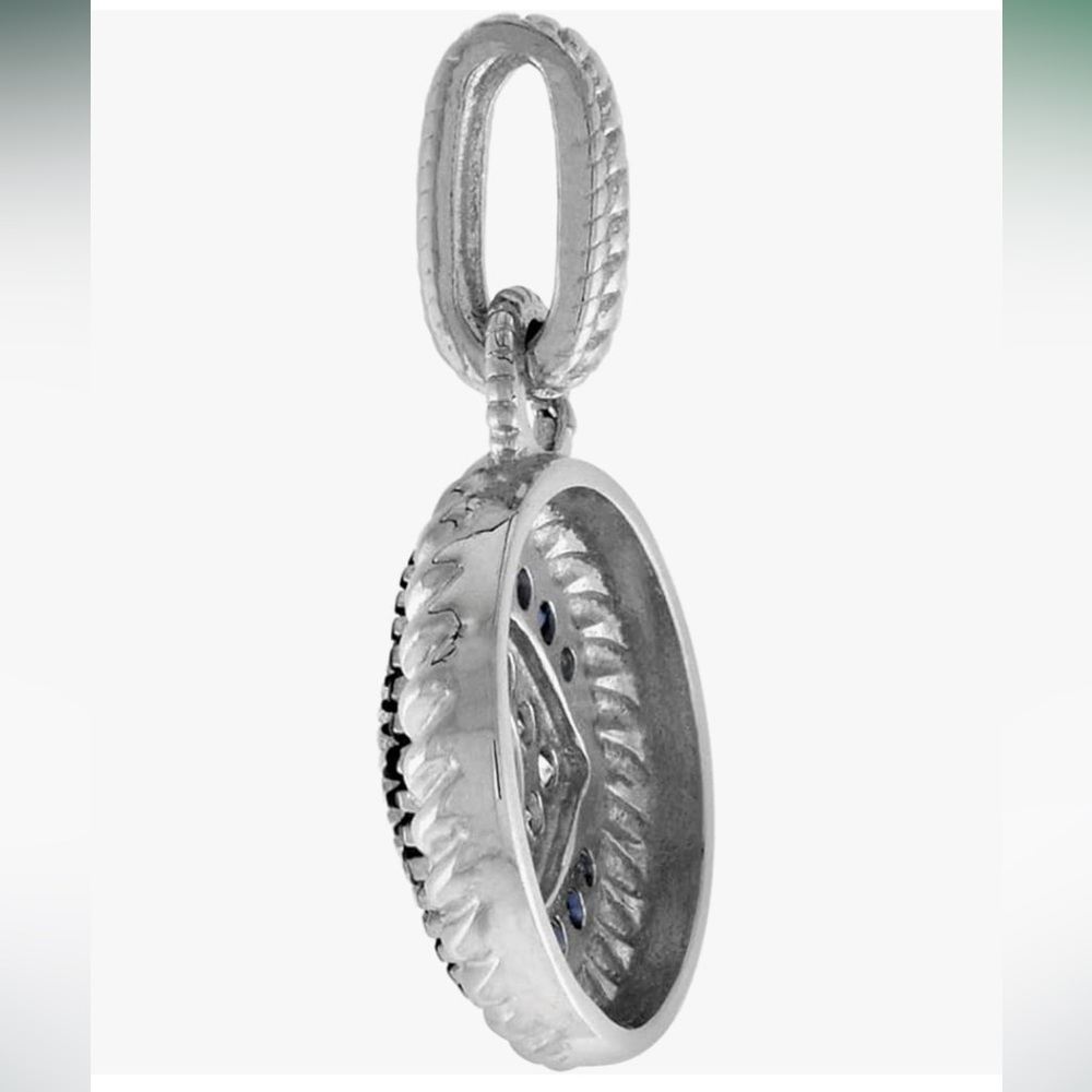 Sterling Silver Evil Eye Necklace Pendant - Picture 2 of 6